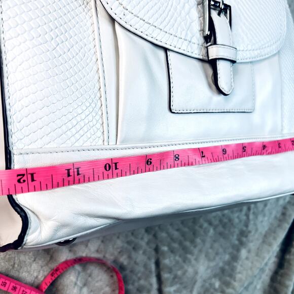 Coach Shoulder Bag Purse Reptile Tote Charlie Embossed Python Leather F28723 - Picture 5 of 16